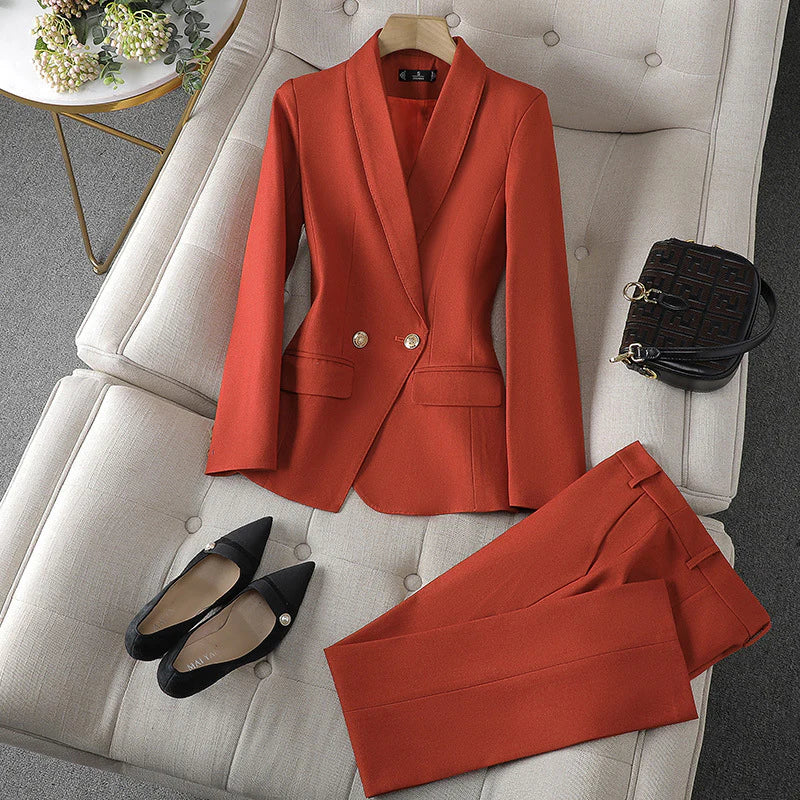 Kalea | Elegant Two-Piece Blazer and Trousers Ensemble