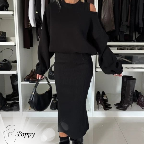 Poppy | Two-Piece Set: Dress & Sweater