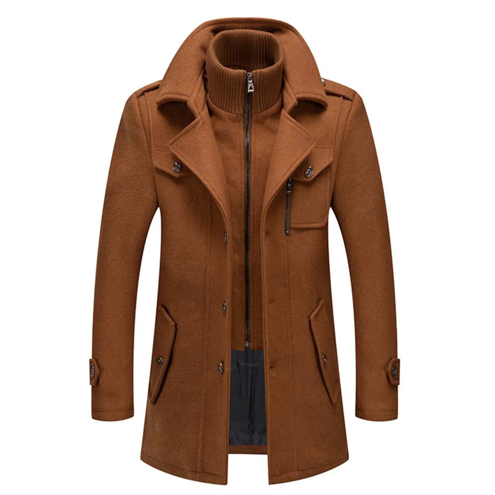 Cesar | Men's Double-Breasted Overcoat