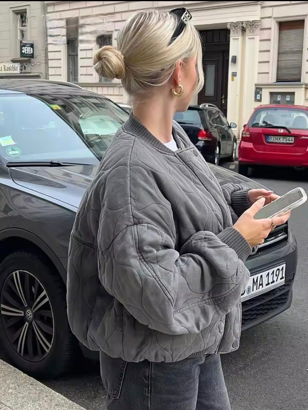 Flavia | Oversized Bomber Jacket
