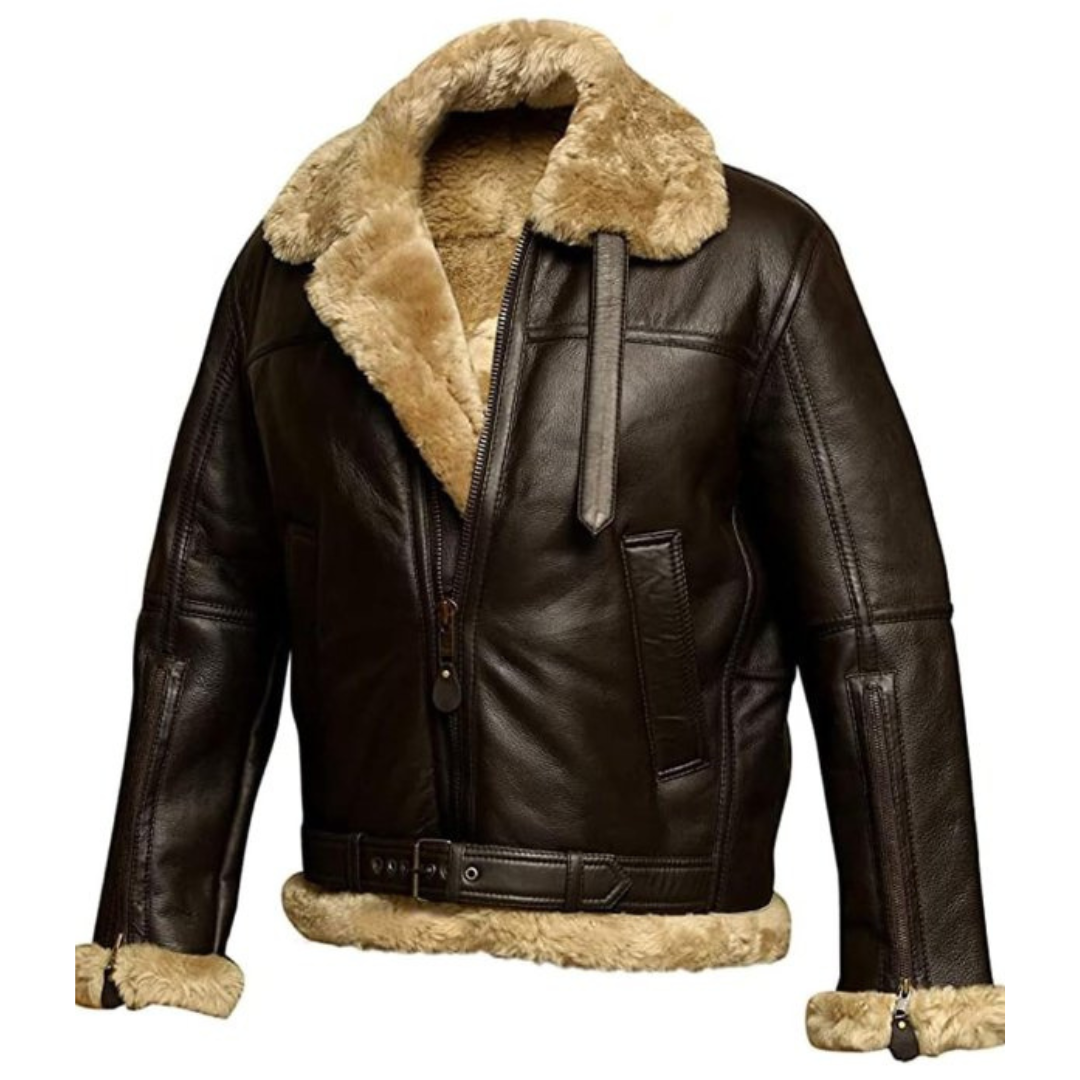 Marlo | Men's Leather Jacket Featuring Cozy Fleece Lining