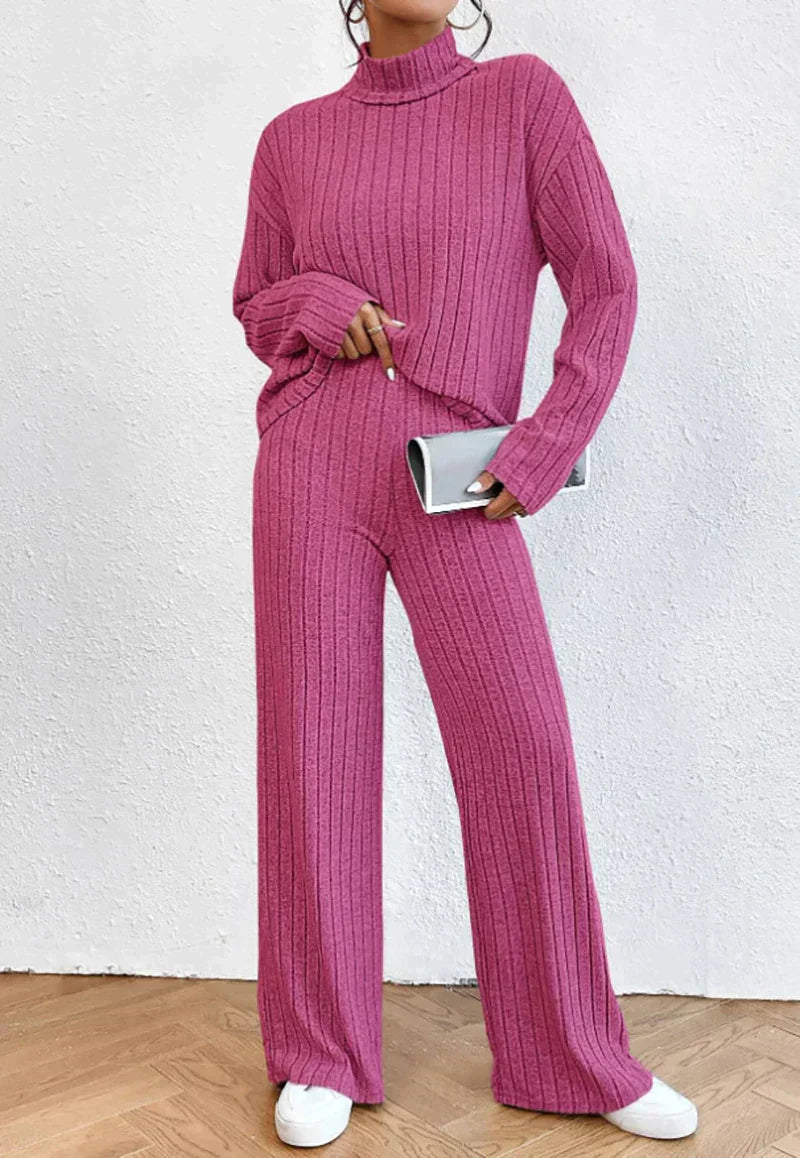 Leia | Turtleneck Sweater and Trousers Two-Piece Set