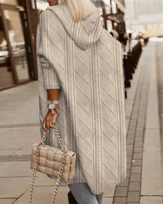 Ivette | Cozy Textured Oversized Hooded Cardigan