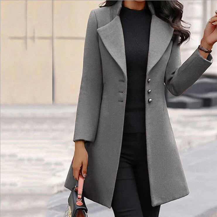 Ibona | Stylish Long Overcoat
