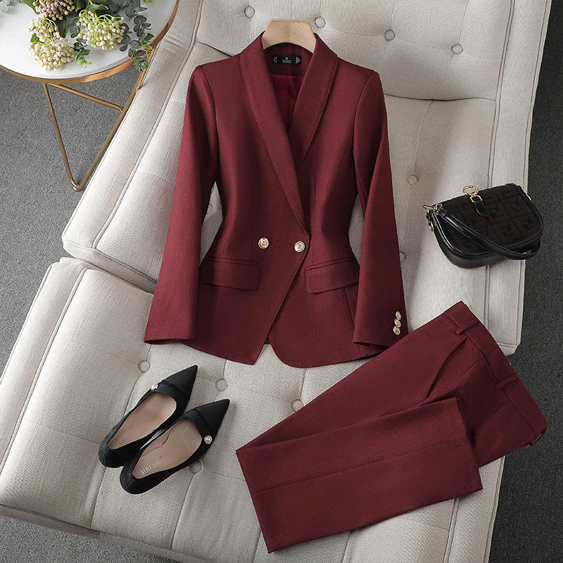 Kalea | Elegant Two-Piece Blazer and Trousers Ensemble