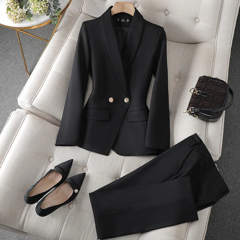 Kalea | Elegant Two-Piece Blazer and Trousers Ensemble