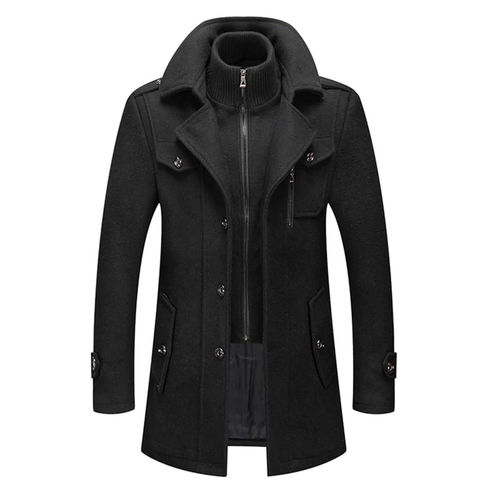 Cesar | Men's Double-Breasted Overcoat