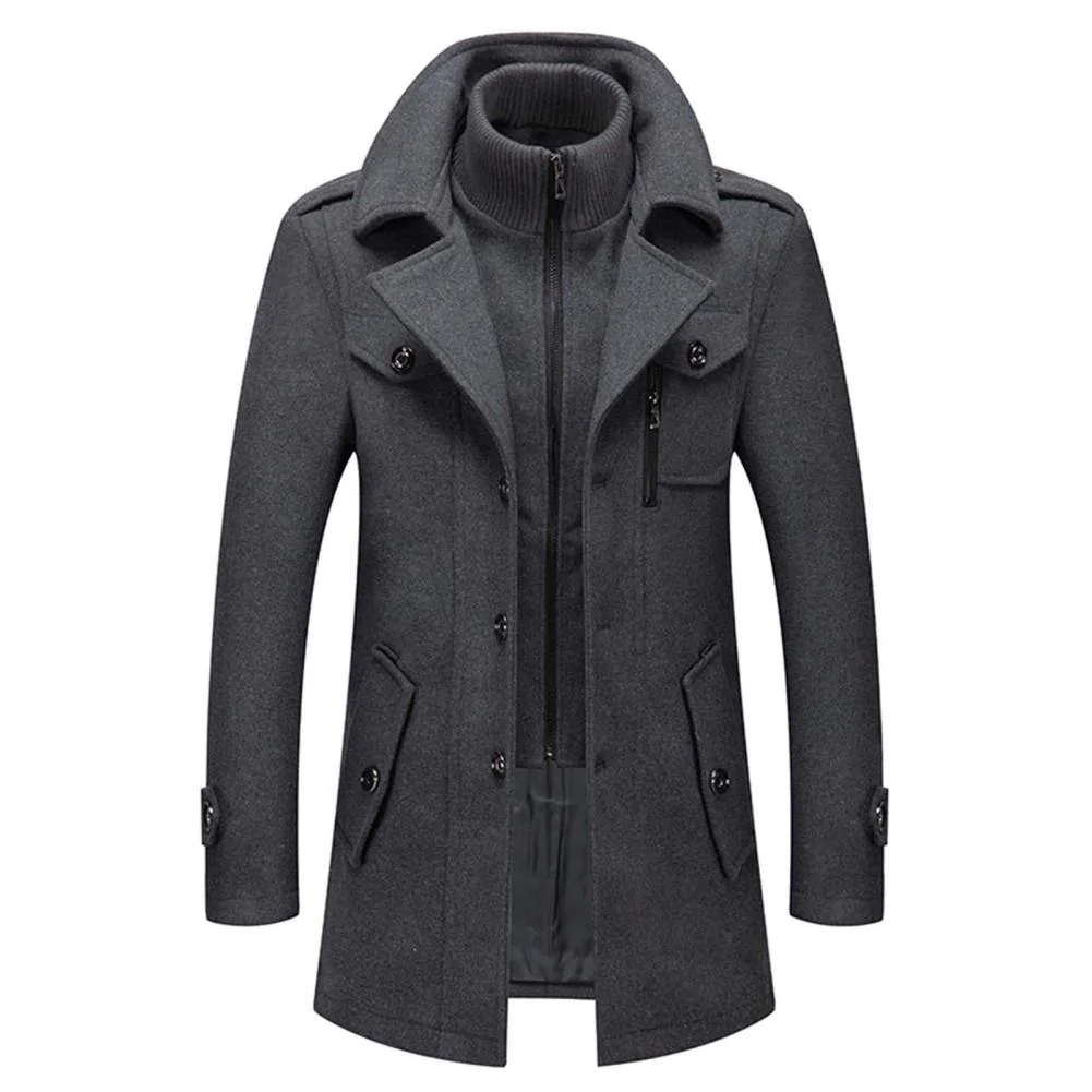 Cesar | Men's Double-Breasted Overcoat