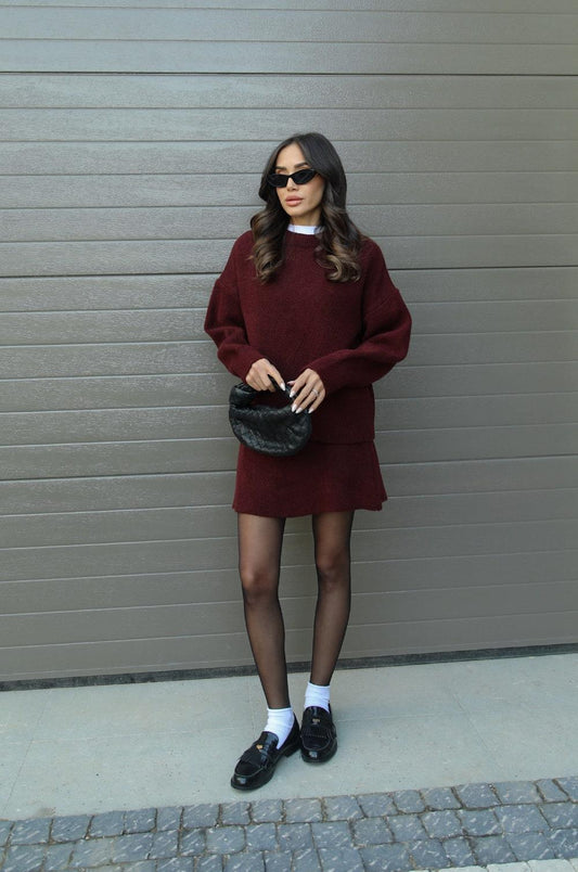 Gloria | Coordinated Skirt and Sweater Ensemble