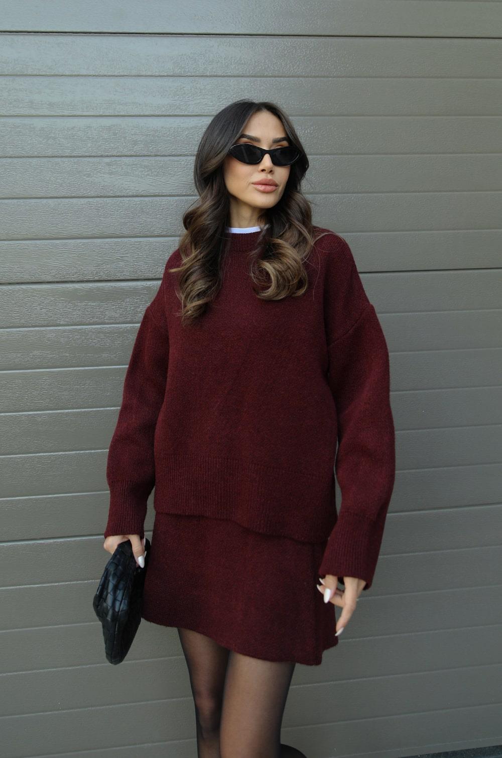 Gloria | Coordinated Skirt and Sweater Ensemble