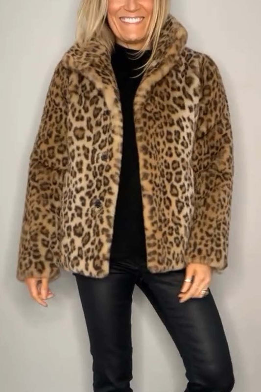 Aida | Leopard Print Short Coat