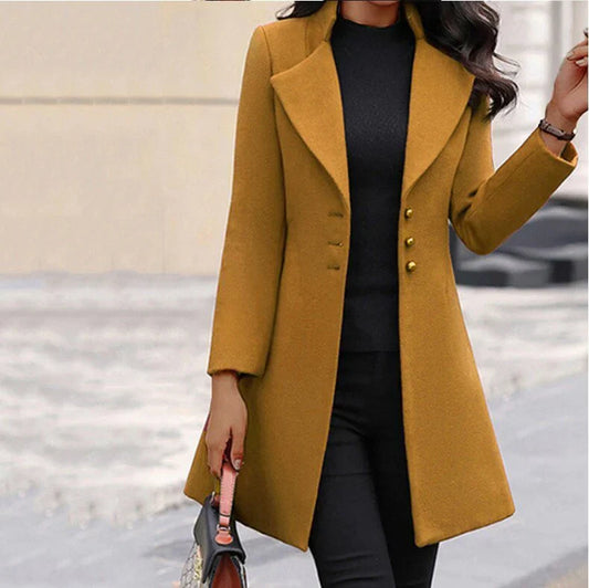 Ibona | Stylish Long Overcoat
