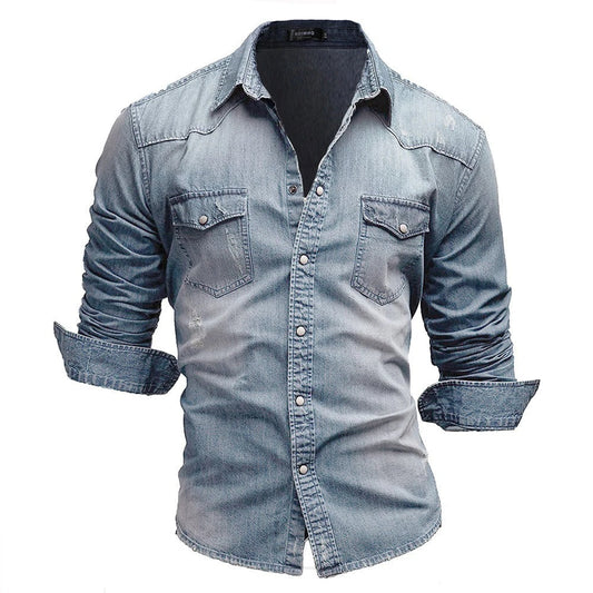 Alan | Men's Denim Button-Up
